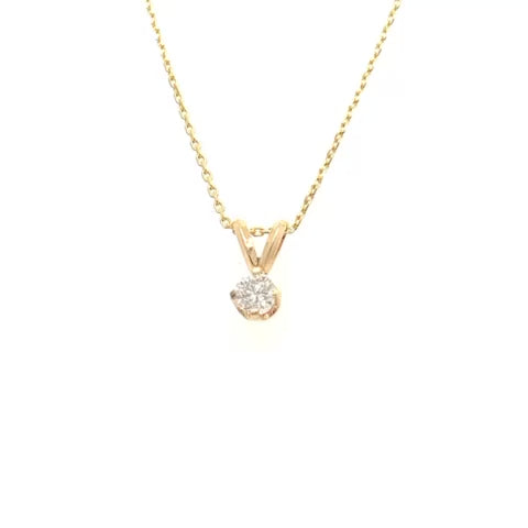 0.25 CT Solitaire Diamond with 14k Yellow Gold