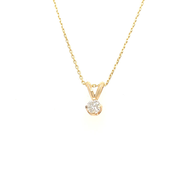 0.25 CT Solitaire Diamond with 14k Yellow Gold