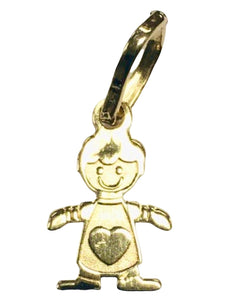 14 k gold small boy charm