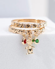 Load image into Gallery viewer, 14k Gold 3 mm Stone charm for rings