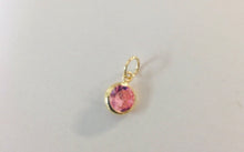 Load image into Gallery viewer, 14 k gold 5 mm Stone charm for rings