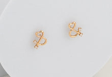 Load image into Gallery viewer, “ You &amp; I “ 14k Earrings /Yellow gold