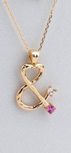 Load image into Gallery viewer, 14k sparkle cut “You &amp; I” pendant